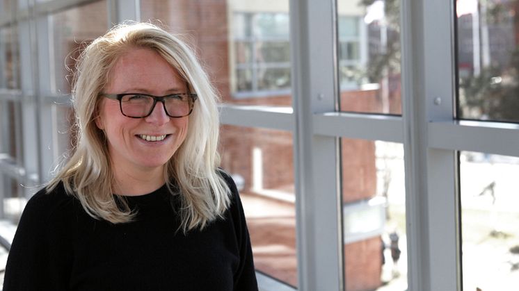 Karin Högberg leder projektet Digital stress i hybrida organisationer – leda och organisera för en hållbar arbetsplats.