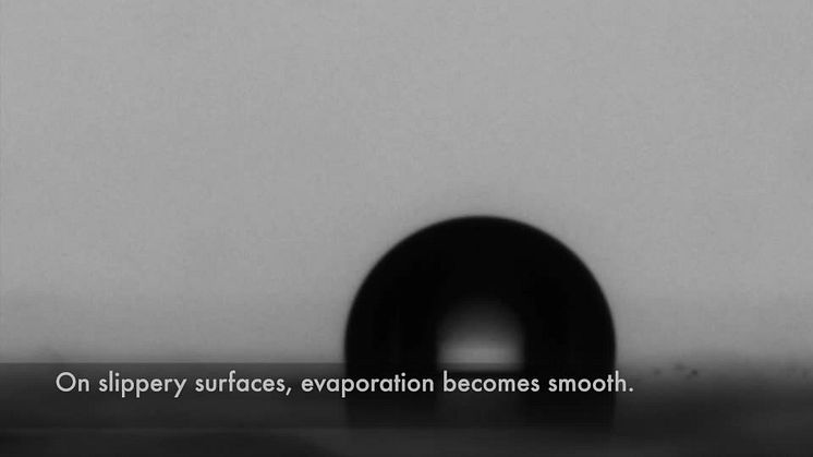 Snap evaporation - the way to control how water droplets evaporate on a solid surface