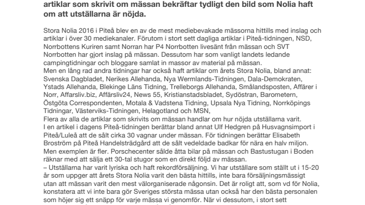 Bra resultat för utställare på mest mediebevakade mässan hittills