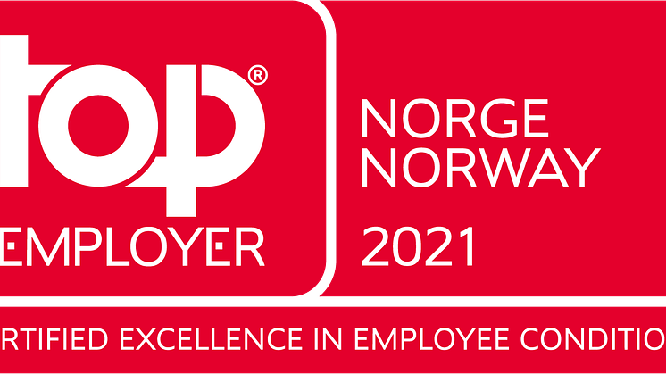 TCS mottar «Top Employer» sertifisering i Norge for syvende år på rad