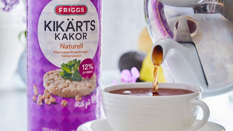 Friggs nya Kikärtskakor är glutenfria och med sin naturella smak passar de lika bra till frukost som mellanmål.