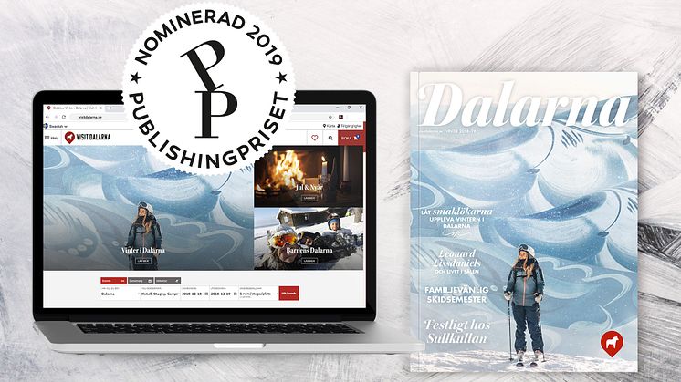 Visit Dalarnas webb och vintermagasin är nominerade till Publishingpriset 2019