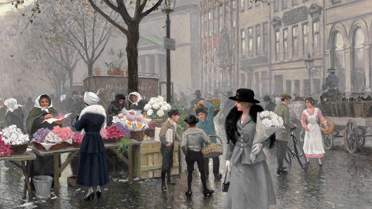 Paul Fischer. Fra blomstermarkedet på Højbro Plads.jpg