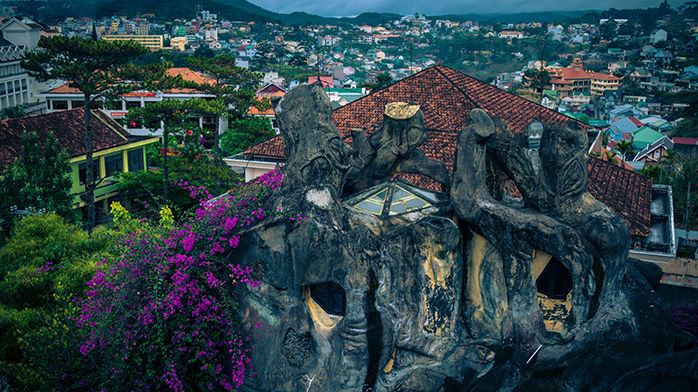Trädkojshotell i Vietnam