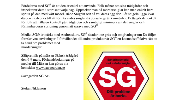 Nytt medel mot mördarsniglar! 