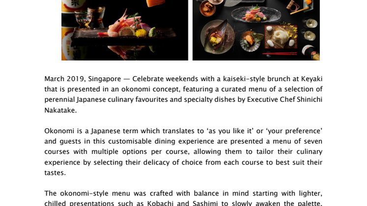 A Japanese Weekend Brunch at Keyaki