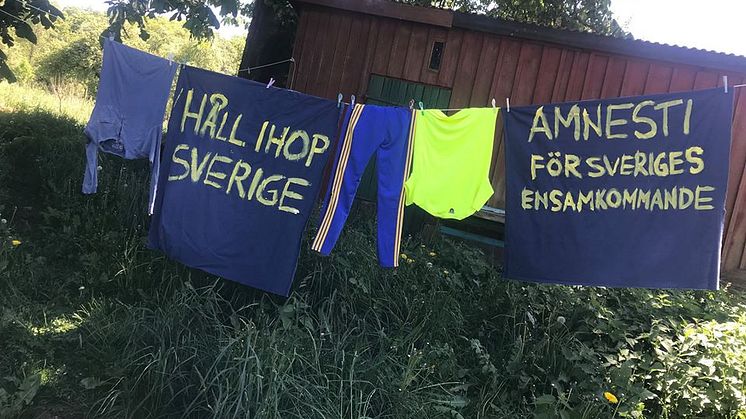 Den 6 juni 2020 äger blågula manifestationer rum på olika platser i Sverige, till stöd för flyktingamnesti åt ensamkommande.