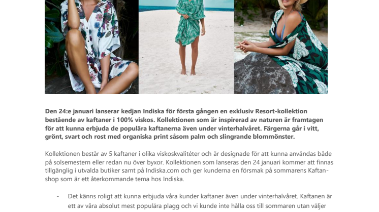 Indiska lanserar Resort-kollektion