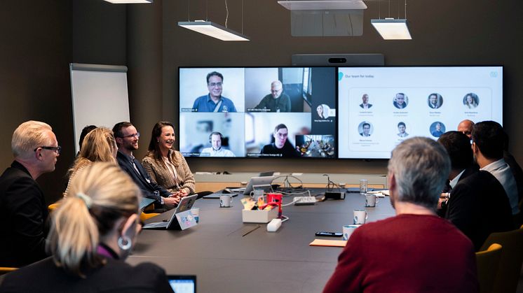 Part of the core team behind the new 5G Solutions Lab in a planning meeting