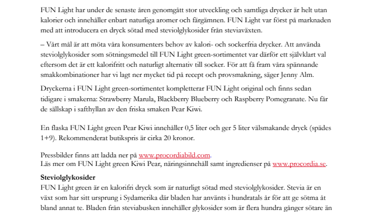 Pear Kiwi - Ny spännande smak från FUN Light green 