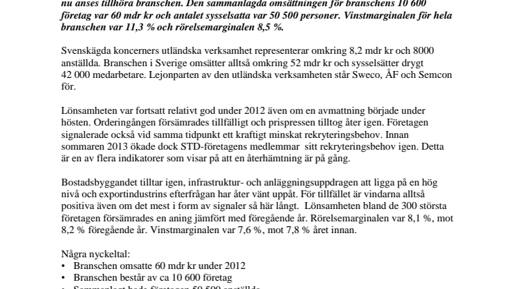 Branschkommunikén 2013: Branschen fortsätter att växa