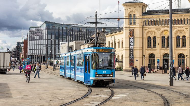 Trikk-ved-Aker-Brygge_Foto Sporveien