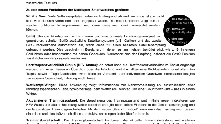 PM Garmin Softwareupdate Q3/2022