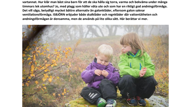 Våga vägra galon! Skal- och regnkläder för alla höstväder