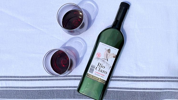 Río Claro Carmenere - Ekologisk rött vin i greppvänlig platt PET-flaska