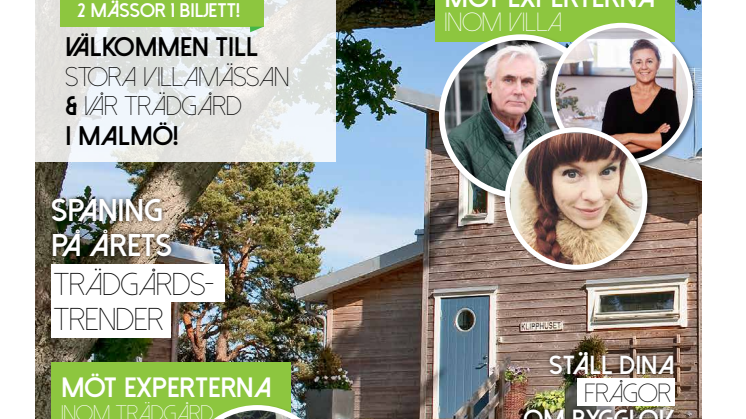 Stora Villamässan & Vår Trädgård Mässguide 2017