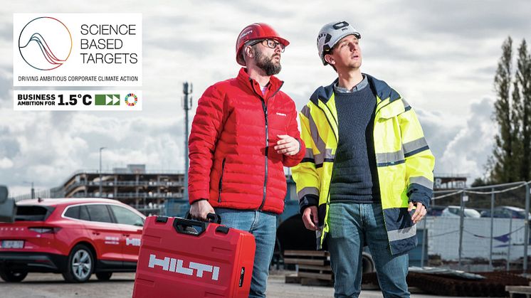 Hilti forpligter sig til Science Based Targets Initiative (SBTi) for at fremme bæredygtighed i byggebranchen