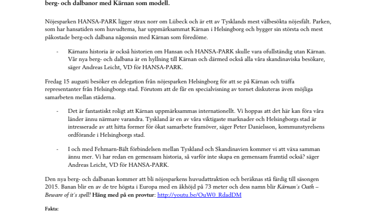 Håll i hatten! Kärnan blir berg- och dalbana 