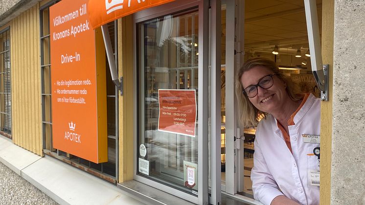 Kronans Apoteks nya drive-thru i Kronoparken, Karlstad.