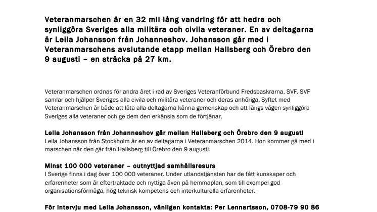 Stockholmare går med i Veteranmarschen