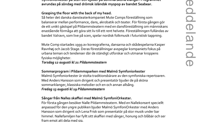 Utforskande kroppar, sommarklanger och isländsk myspop på Pildammsteatern