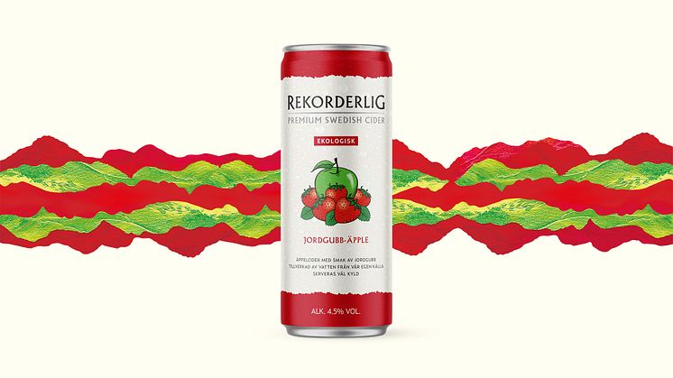 En hållbar smakupplevelse – Rekorderlig lanserar ekologisk cider med smak av Jordgubb-Äpple