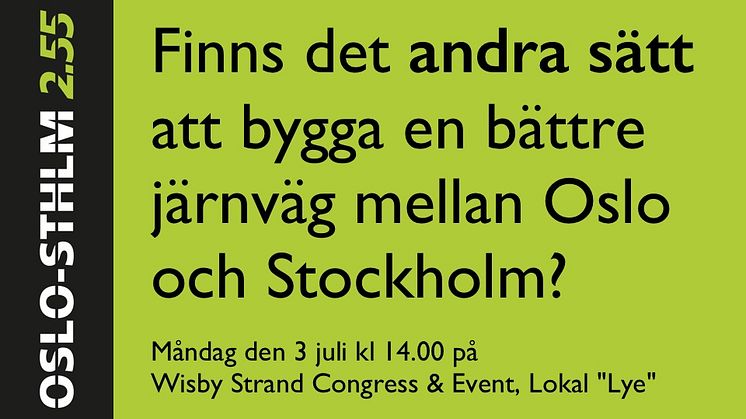 Måndag den 3 juli kl 14.00 på Wisby Strand Congress & Event, Lokal "Lye"