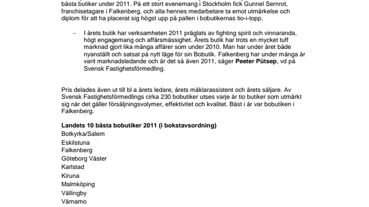 Falkenbergmäklare bäst i landet