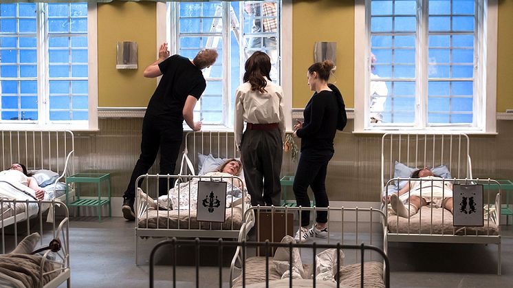Från en dramaproduktionsövning i tv-studion på StDH. Foto: Bengt Söderström