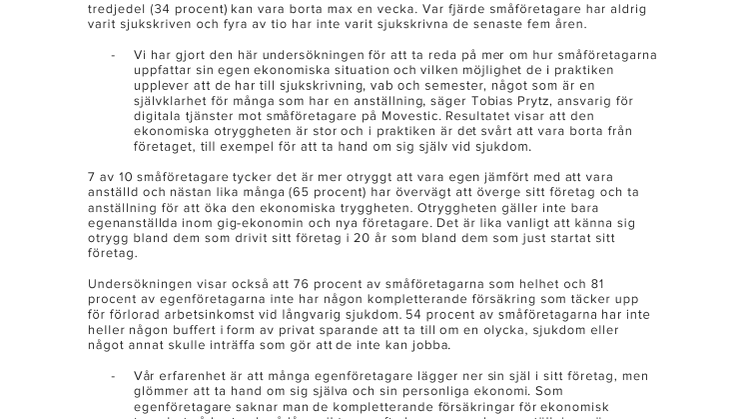 Varannan småföretagare går till jobbet sjuk