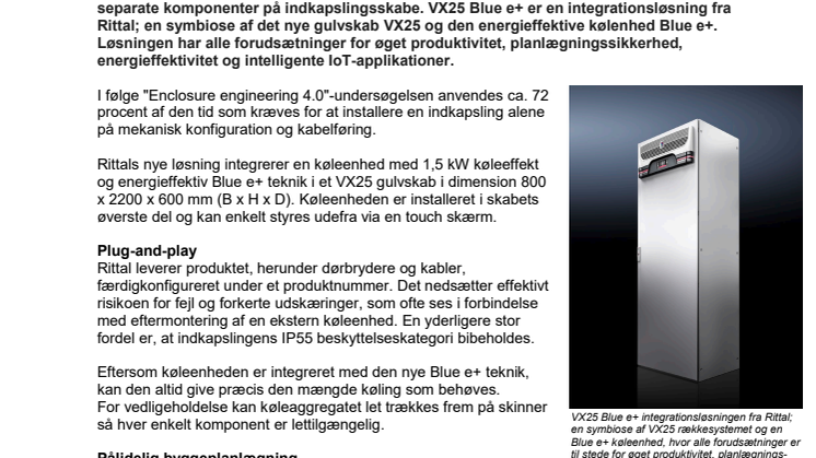 Rittal integrerer køling i indkapslingen