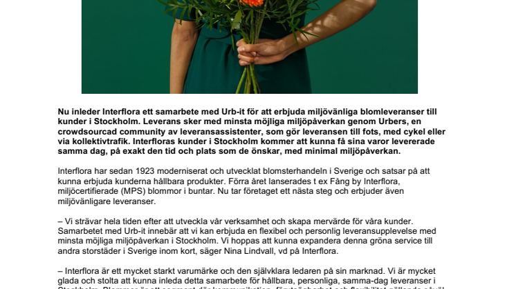 Interflora lanserar miljövänliga hemleveranser