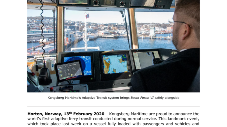 Automatic ferry enters regular service following  world-first crossing with passengers onboard
