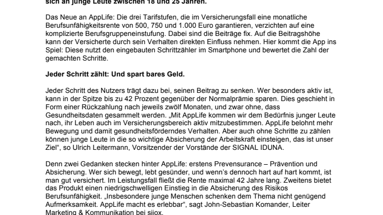 Die Berufsunfähigkeitsversicherung für die Hosentasche