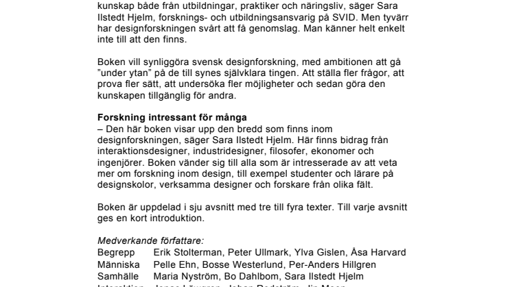 Bok om designforskning bryter ny mark