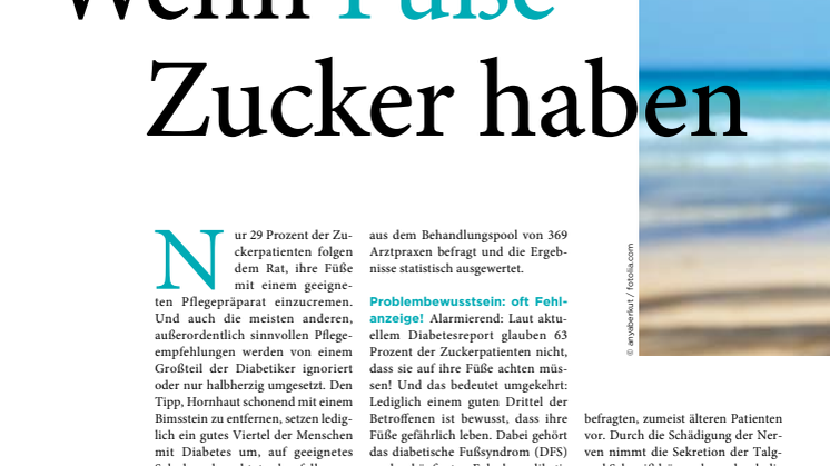 Wenn Füße Zucker haben