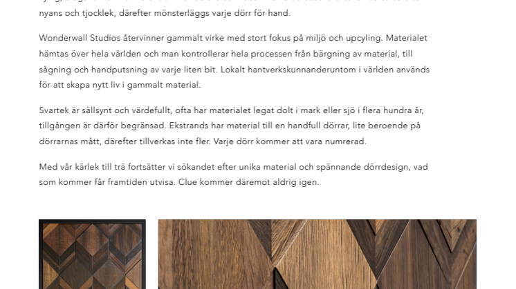 Ekstrands presenterar en limited edition av ytterdörr Clue