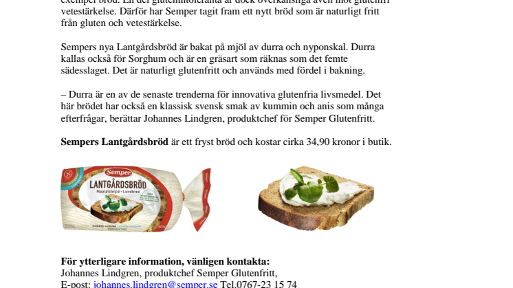 Glutenfritt lantgårdsbröd utan vetestärkelse