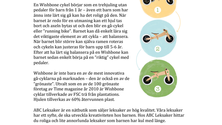 Wishbone 3-i-1 – en innovativ gå-cykel från Nya Zeeland nu på ABC Leksaker
