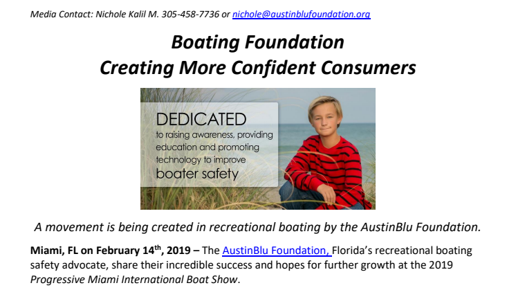 Boating Foundation Creating More Confident Consumers