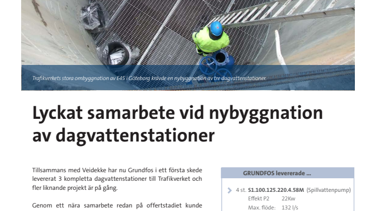 Lyckat samarbete vid nybyggnation av dagvattenstationer