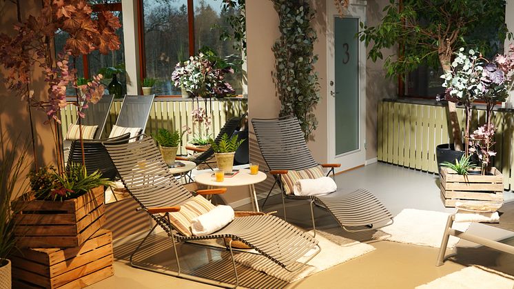 Solrummet på Marholmen har börjat användas av spa-gäster medan man väntar på den riktiga inredningen som kommer på plats lagom till jul.