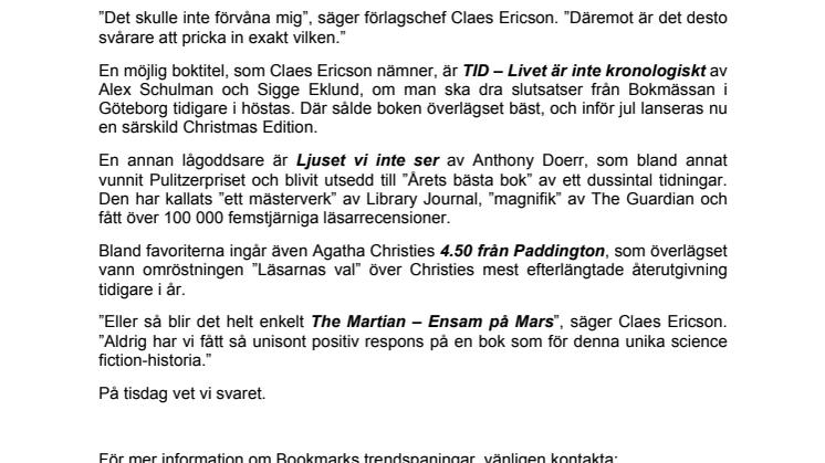 Trendspaning: Årets julklapp blir en Bookmark-bok