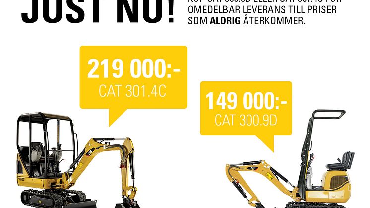 Vintererbjudande på Cat 300.9D och 301.4C!