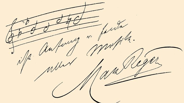 Max Reger Autograph