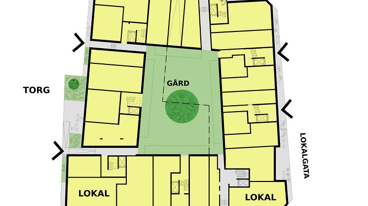 Situationsplan kvarteret Spiggan
