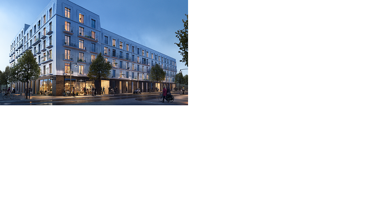 I bostadsområdet kommer det att byggas både hyresrätter och bostadsrätter med gemensamma gårdar. 