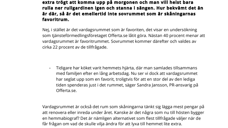 Detta är skåningarnas favoritrum