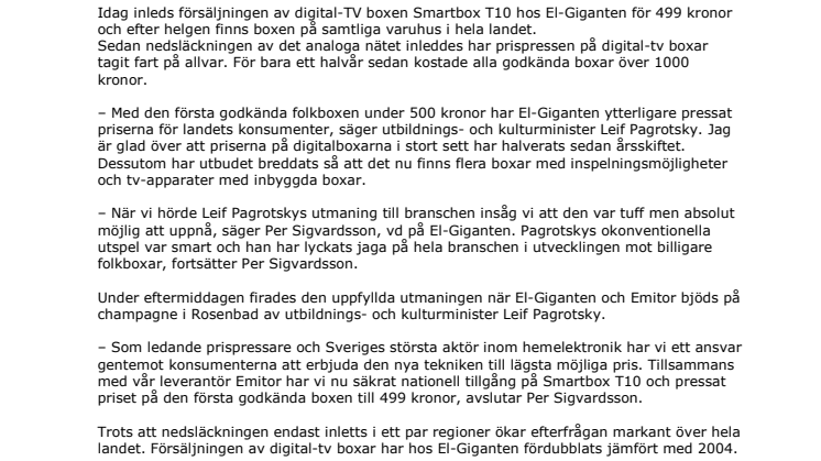 Tack för champagnen, Leif Pagrotsky!