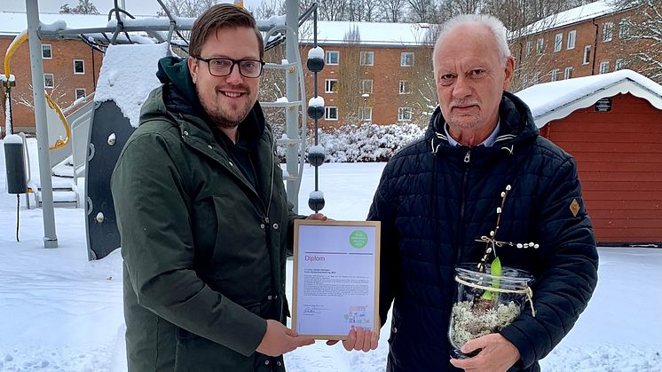 Martin Widmark förvaltare och ordförande Christer Andersson